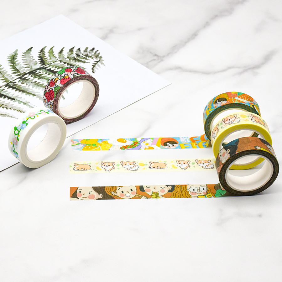 Digital Washi Tapes Neutral Graphic by Momo Illustration · Creative Fabrica