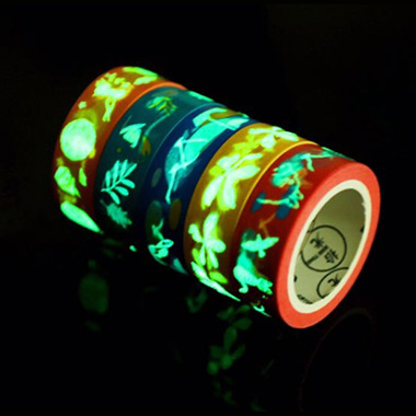 Cute Creatures Washi Tape Set 8 Rolls Luminous Glow in The Dark Decorative  Tape